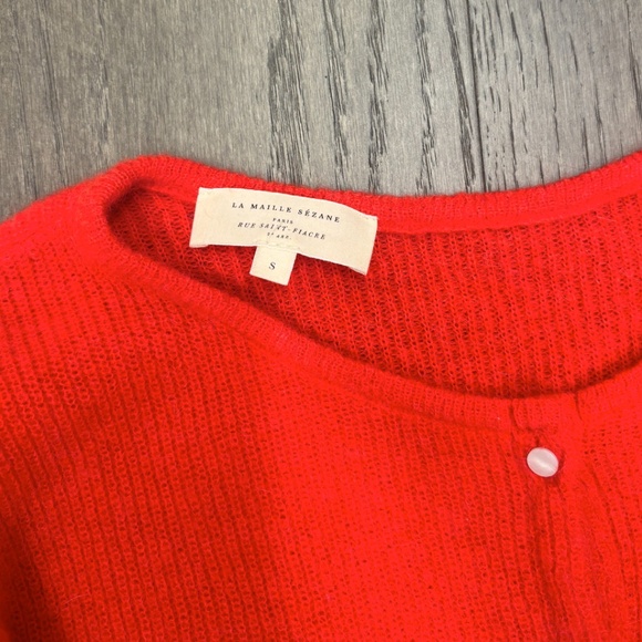 SEZANE-Gaspard Cardigan (Red)-Small - Picture 3 of 9